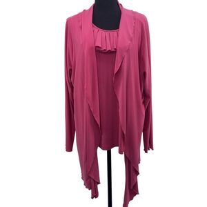 Effortless Style Women 1X Tank Cardigan Boho Summer Beach Travel Workwear Casual